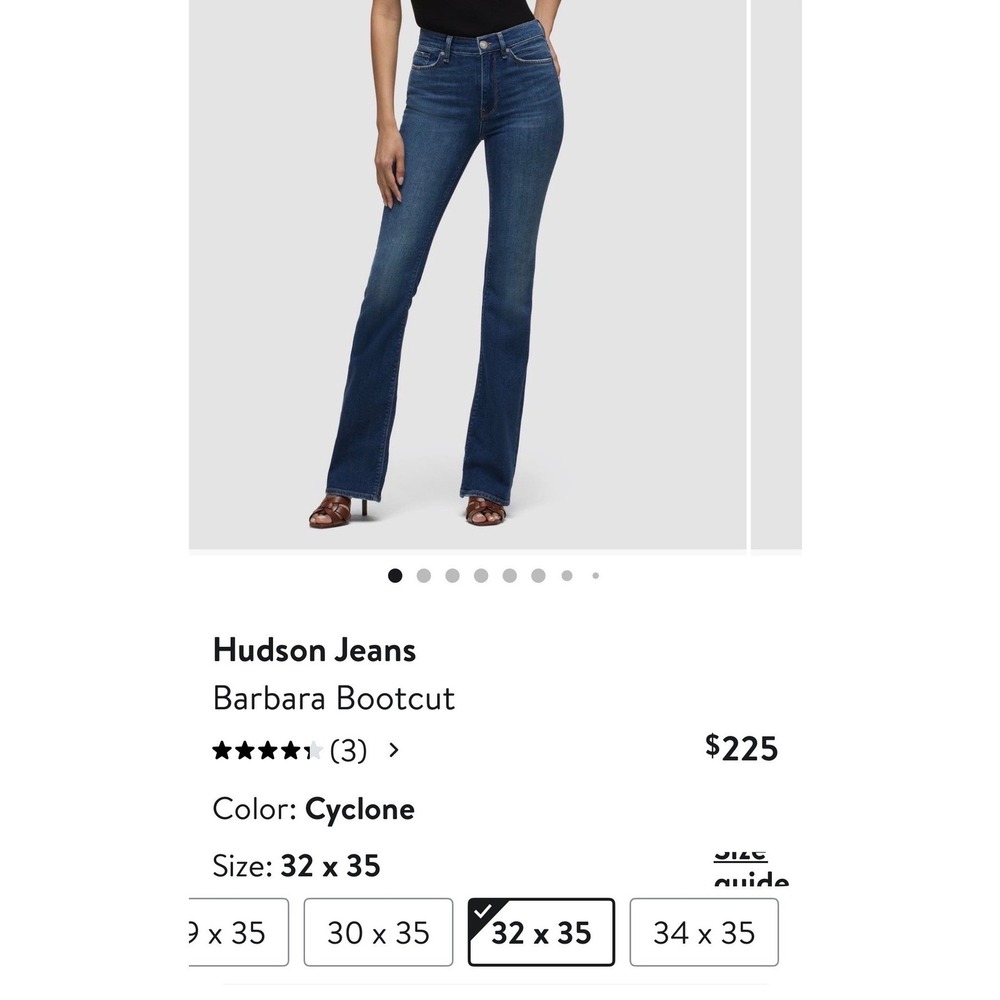 Hudson Barbara High Waist Bootcut Jeans Size 32 Cyclone Dark Wash Indigo Denim - Picture 16 of 16